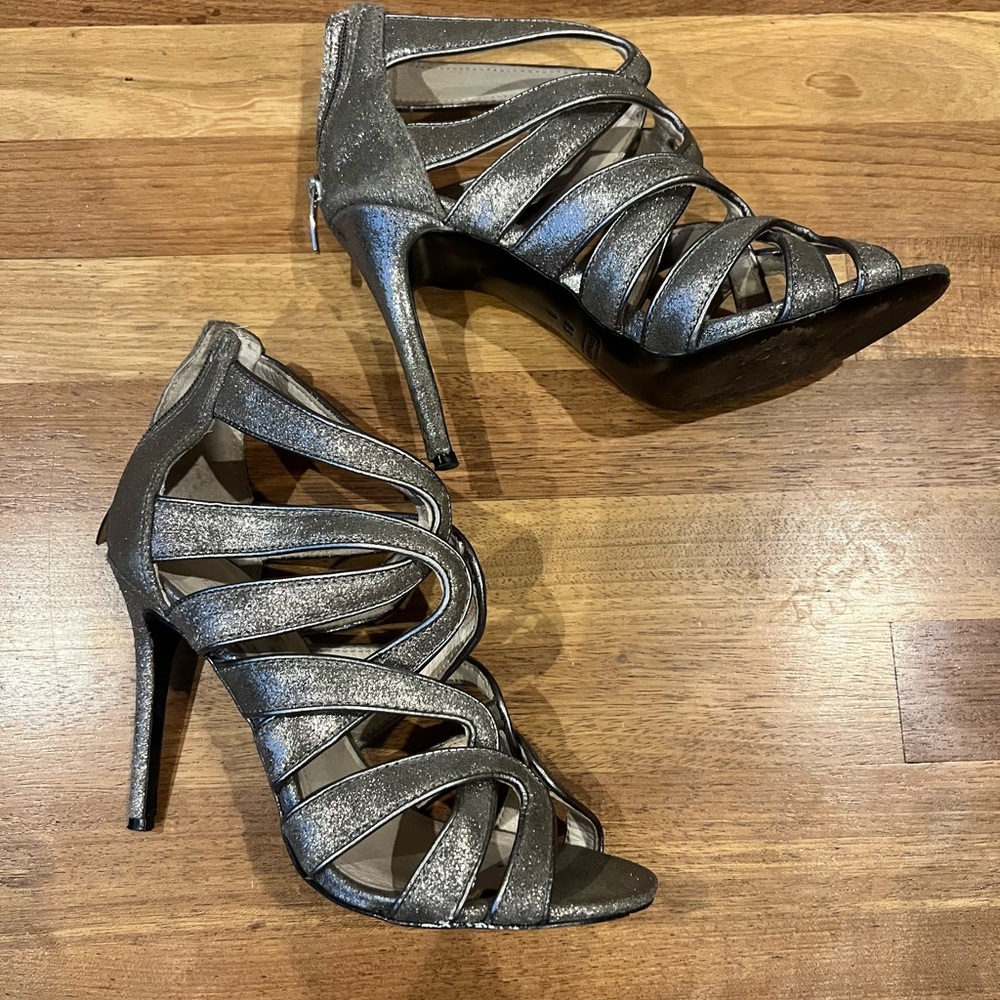 Coach Silver Strap Heels